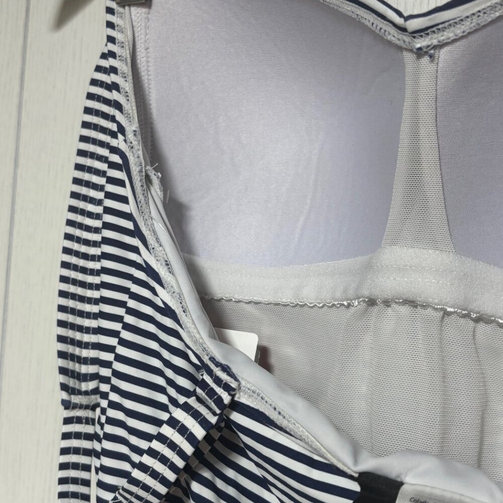 NIPTUCK Tummy Control Swimsuit Classic Nautical Navy & White Striped One-Piece - Picture 5 of 9